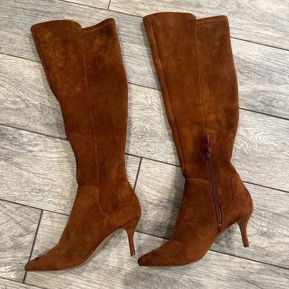 🍁NWT! Charles David “ Brown Suede Knee High boots - Picture 4 of 11